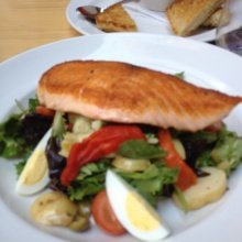 Gluten-free salmon salad from Tavern 29